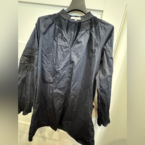 Tibi Charcoal Dress with Lace Accents - Picture 1 of 12